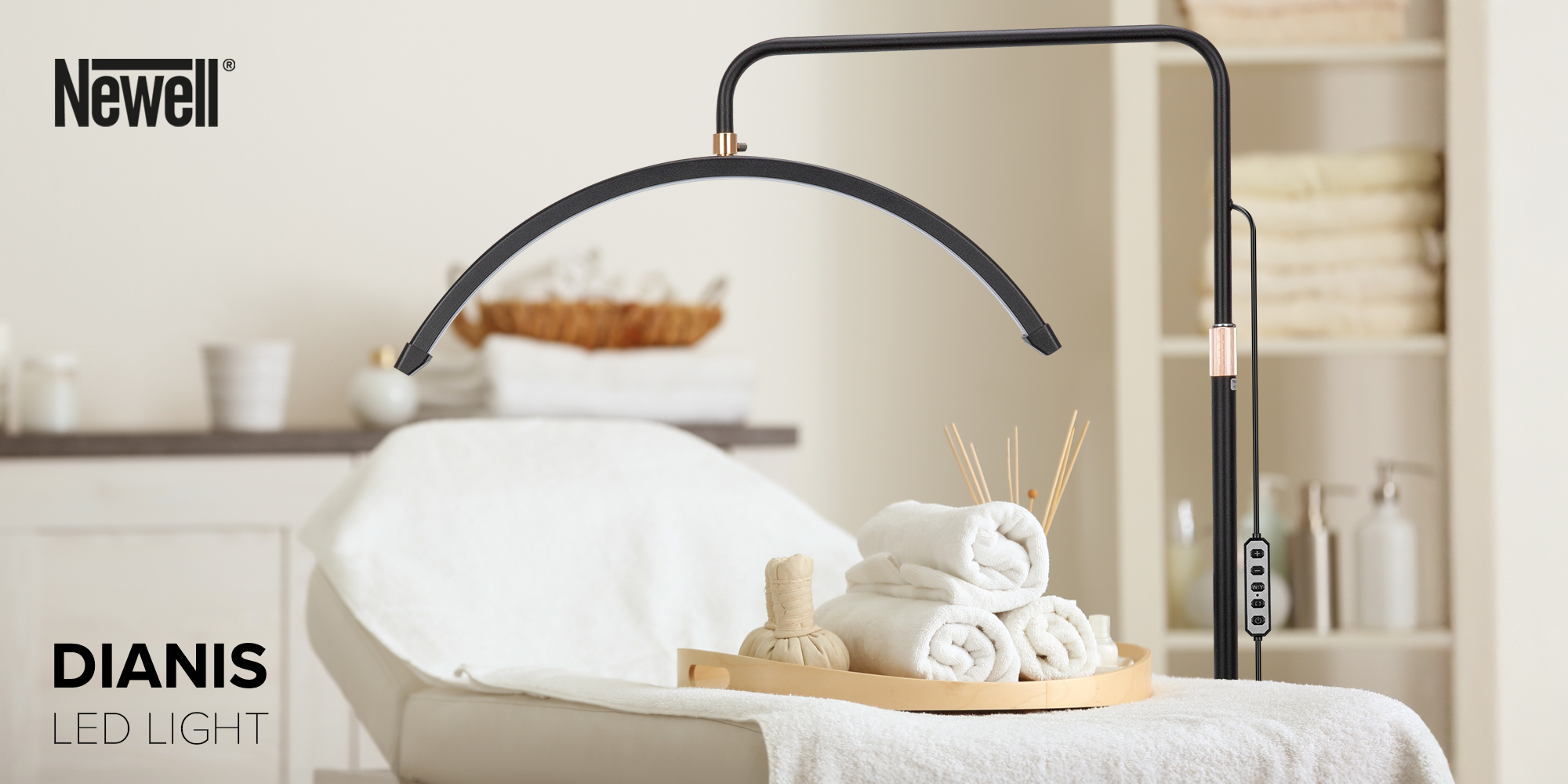 Lampa LED Newell Dianis - czarna